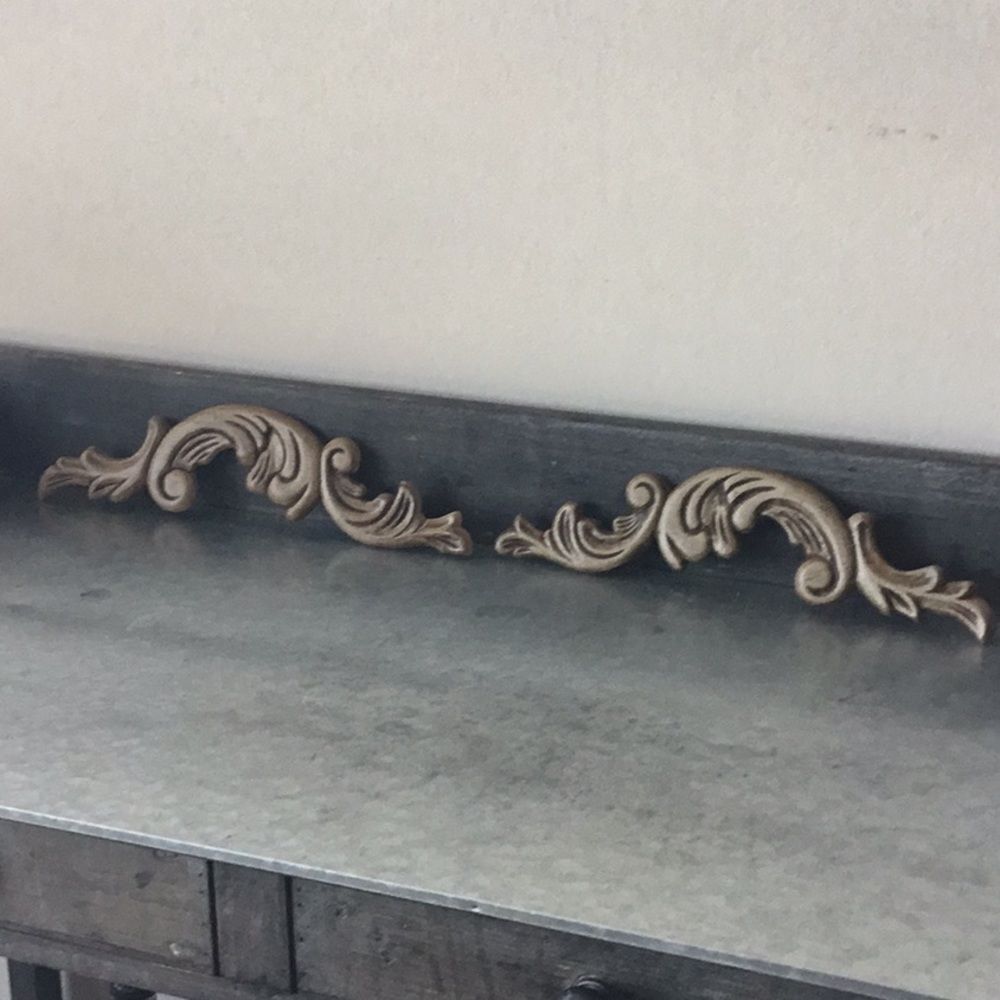 Baroque wood accents apply to furniture over doors picture frame accents